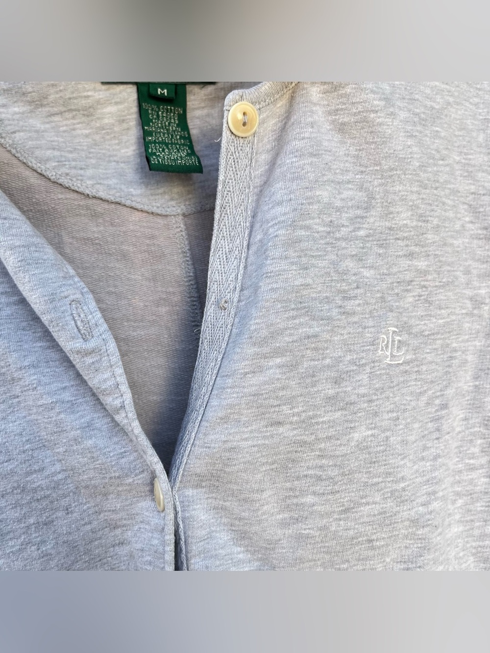 Vintage Lauren Ralph Lauren Grey Thin Cardigan . - Picture 7 of 7